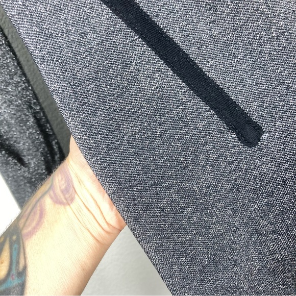 Zadig & Voltaire Metallic Shift Dress Small Crew Neck Long Sleeves Silver Black - Picture 12 of 16